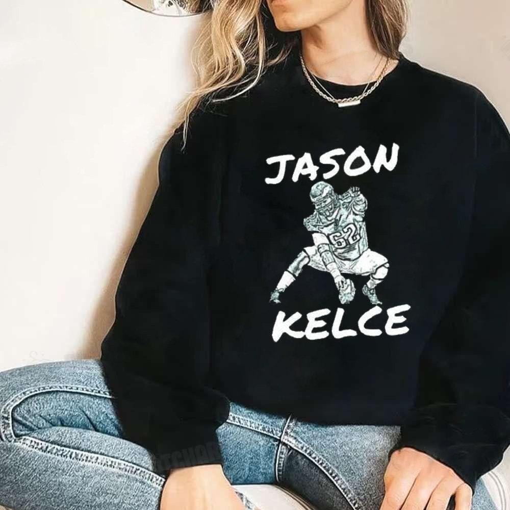 Jason Kelce Football Player Retro Fan Graphic Cozy Unisex Sweatshirt
